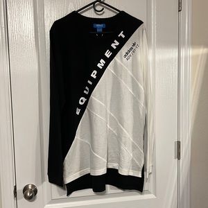 Adidas Black and White long sleeve shirt Large